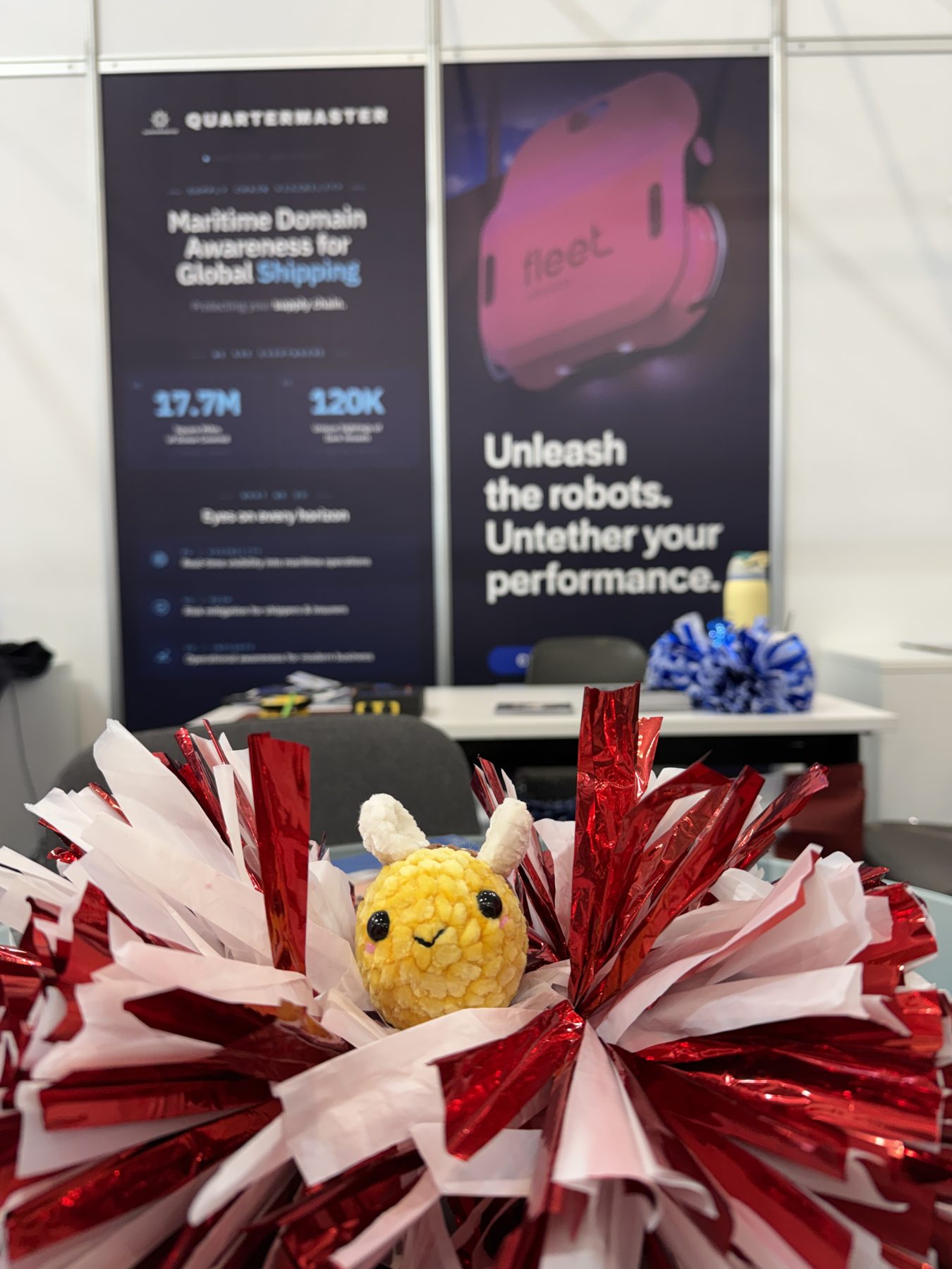 The #BallastBee at a maritime industry expo stand